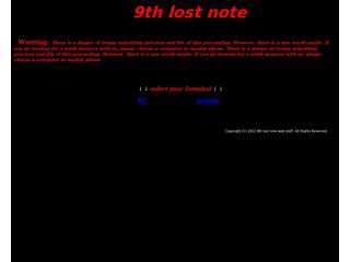 9th lost note OFFICIAL WEBSITE