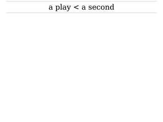 a play→a secondへ