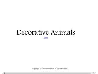 Decorative Animals Web Site