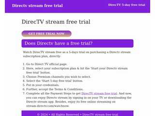 DirecTV stream free trial | Sign up for 5-days free trial