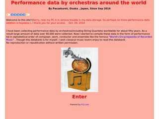 Performance Directory of orchestras around the world