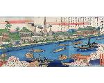 大阪の川を小型船で周遊