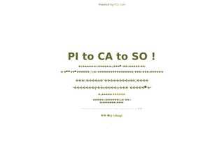 PI to CA to SO!