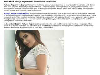Are Malviya Nagar Female Escorts safe and reliable