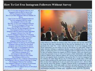 All Anyone Have To Know About Instagram Followers