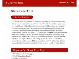 Discover Starz: Enjoy Starz Free Trial of Premium Entertainment