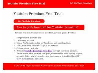 Youtube Premium Free Trial | Redeem Youtube Premium Code