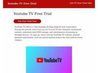 Unlock 7 Days of Entertainment with YouTube TV Free Trial: Sign Up Now