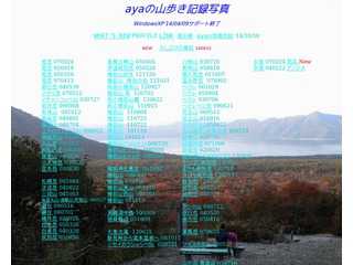ayaの山歩き記録写真