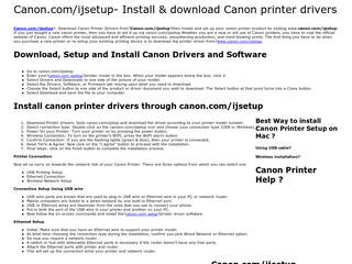 Canon.com/ijsetup | www.canon.com/ijsetup | Install & download Canon printer drivers