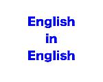 English in English