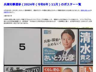 兵庫知事選挙（2024年（令和6年）11月）のポスター一覧