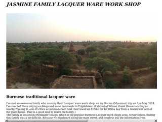 Jasmine Family Lacquer Ware Work Shop