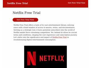 Netflix Free Trial: Start Streaming for Free Today