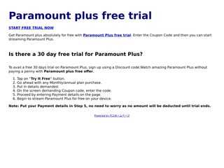  Paramount plus free trial