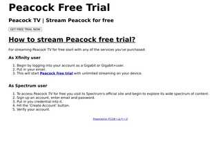 Peacock Free Trial