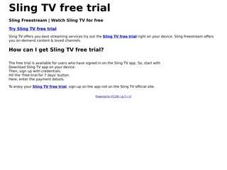 Sling TV free trial