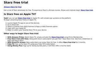 Starz free trial