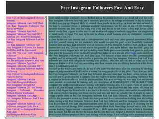Where to Get Free Instagram Followers!