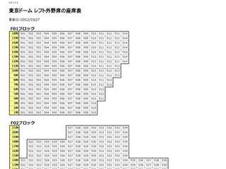 東京ドーム 座席表