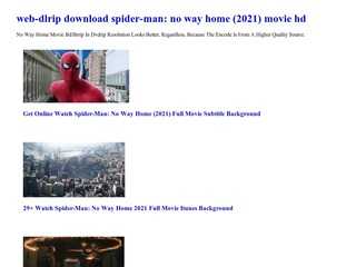 Spider-Man: No Way Home (2021) Movie Online
